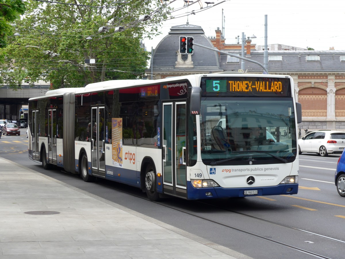 (150'862) - TPG Genve - Nr. 149/GE 960'533 - Mercedes am 26. Mai 2014 in Genve, Place des Vingt-Deux-Cantons