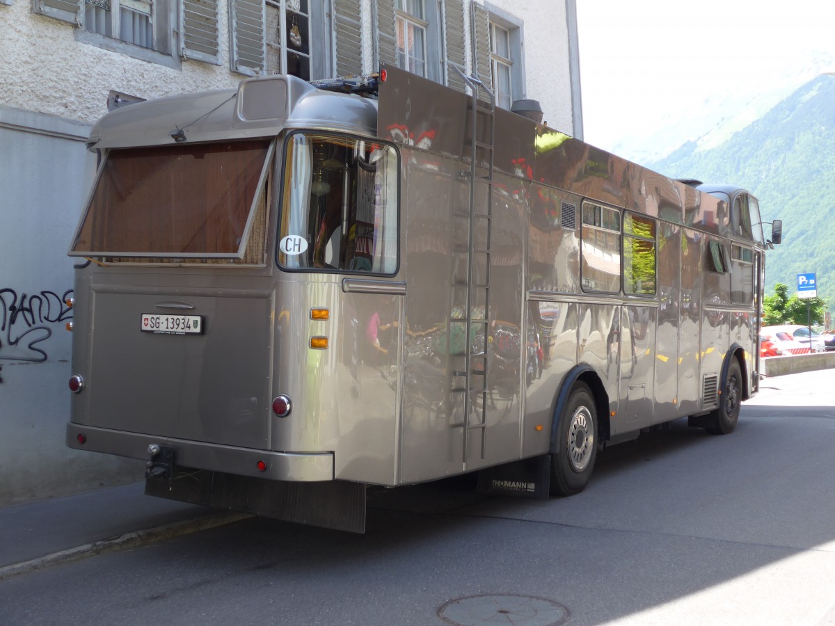 (151'376) - Schneider, Schmerikon - SG 13'934 - FBW/Tscher Hochlenker (ex Basler, Hofstetten; ex VBZ Zrich Nr. 244) am 8. Juni 2014 in Brienz, OiO