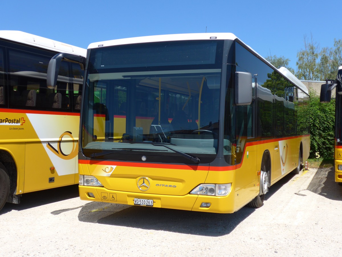 (151'741) - CarPostal Ouest - VD 510'263 - Mercedes am 21. Juni 2014 in Yverdon, Garage