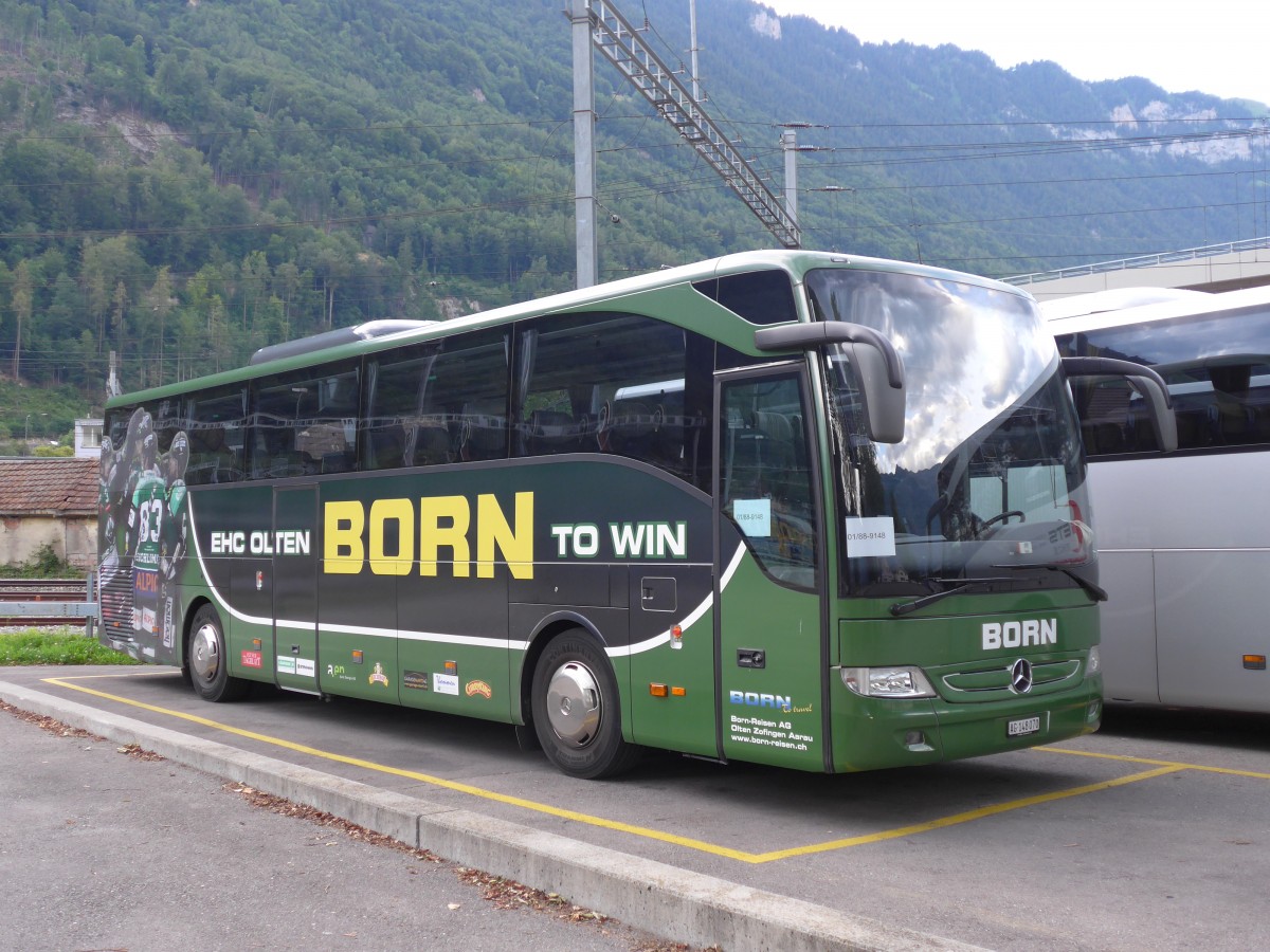 (151'982) - Born, Olten - SO 148'070 - Mercedes am 28. Juni 2014 beim Bahnhof Interlaken Ost