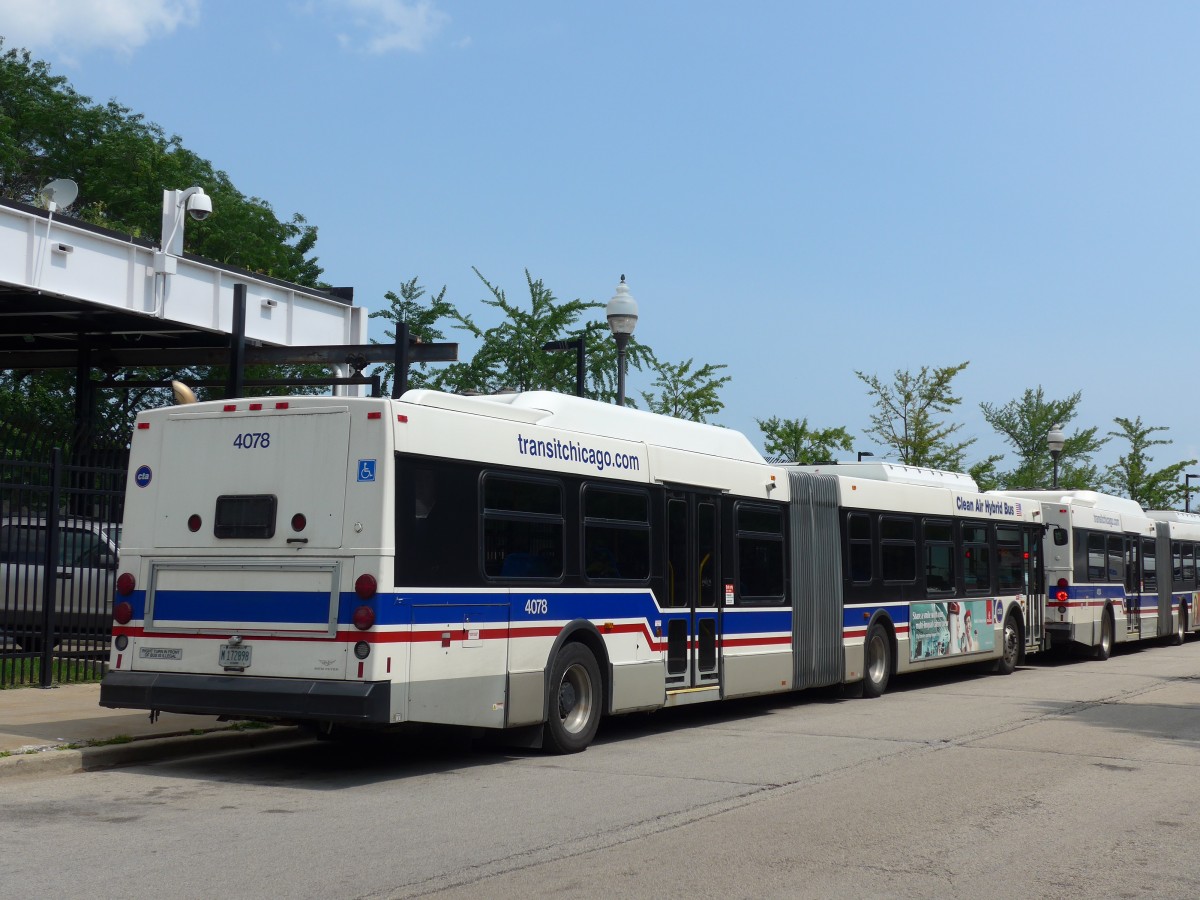 (153'102) - CTA Chicago - Nr. 4078/M 172'898 - New Flyer am 18. Juli 2014 in Chicago, Navy Pier