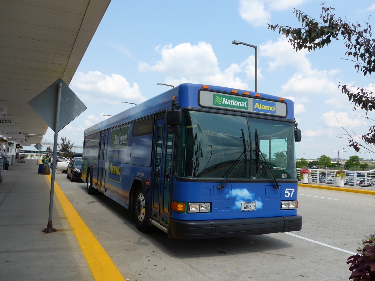(153'379) - National-Alamo, Chicago - Nr. 57/6025 N - Gillig am 20. Juli 2014 in Chicago, Airport O'Hare