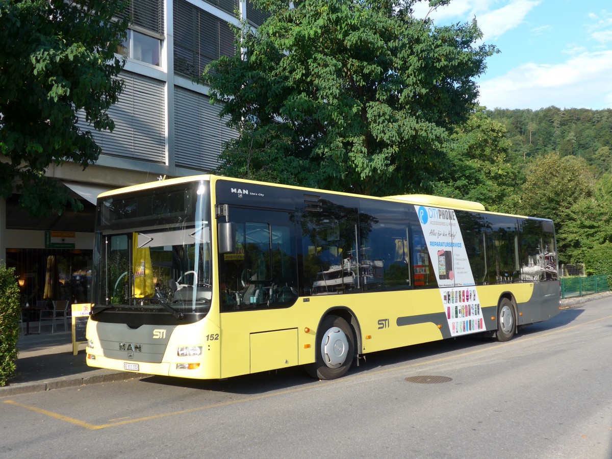 (153'472) - STI Thun - Nr. 152/BE 801'152 - MAN am 24. Juli 2014 bei der Schifflndte Thun