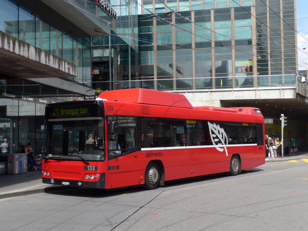 (153'529) - Bernmobil, Bern - Nr. 133/BE 624'133 - Volvo am 2. August 2014 beim Bahnhof Bern