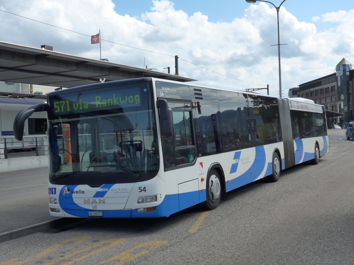 (153'544) - BOGG Wangen b.O. - Nr. 54/SO 130'571 - MAN am 2. August 2014 beim Bahnhof Olten