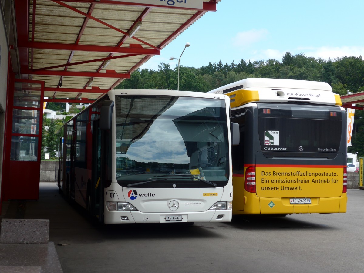 (153'645) - Steffen, Remetschwil - Nr. 67/AG 8987 - Mercedes am 4. August 2014 in Kloten, EvoBus