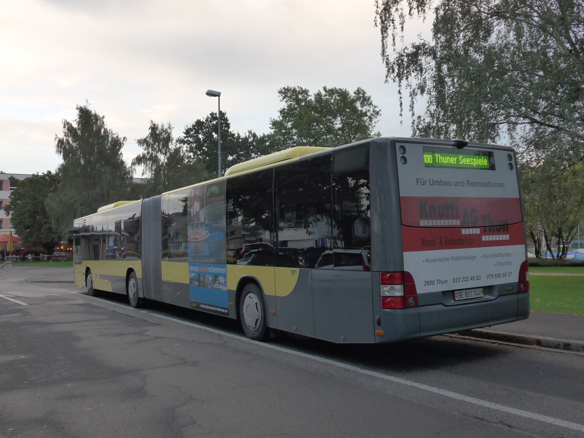 (153'698) - STI Thun - Nr. 144/BE 801'144 - MAN am 7. August 2014 in Thun, Lachen