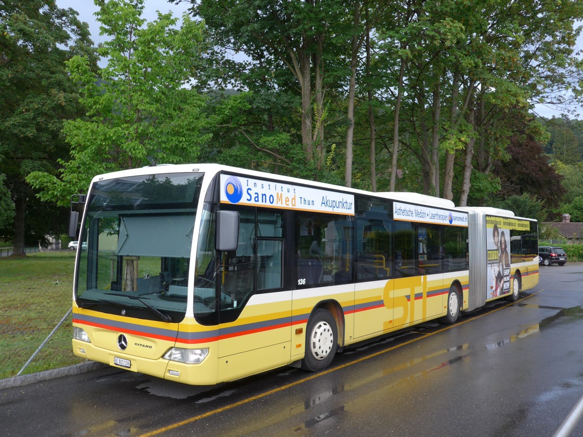 (153'741) - STI Thun - Nr. 136/BE 801'136 - Mercedes am 14. August 2014 bei der Schifflndte Thun