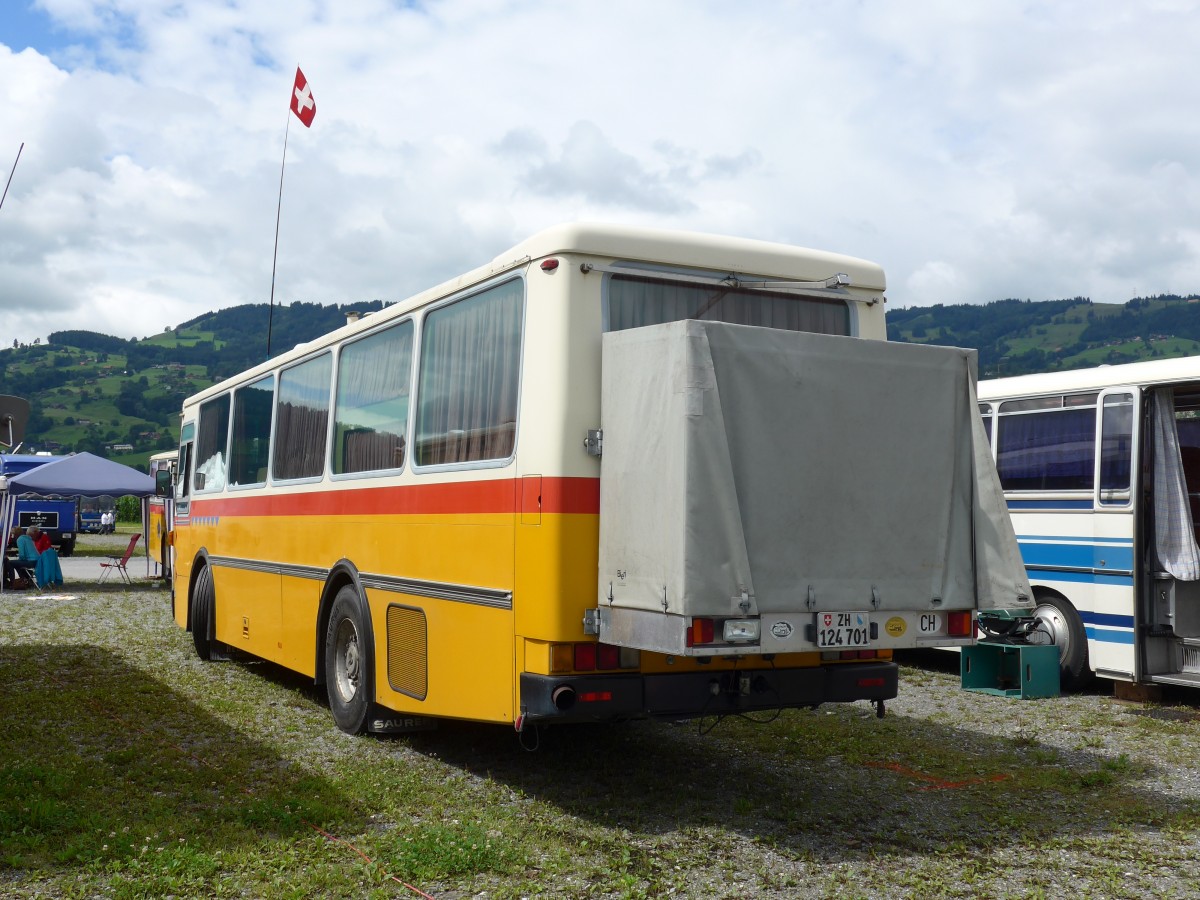 (153'874) - Toldo, Zrich - ZH 124'701 - Saurer/R&J (ex Peter, Pfaffnau) am 16. August 2014 in Altsttten, Allmendplatz