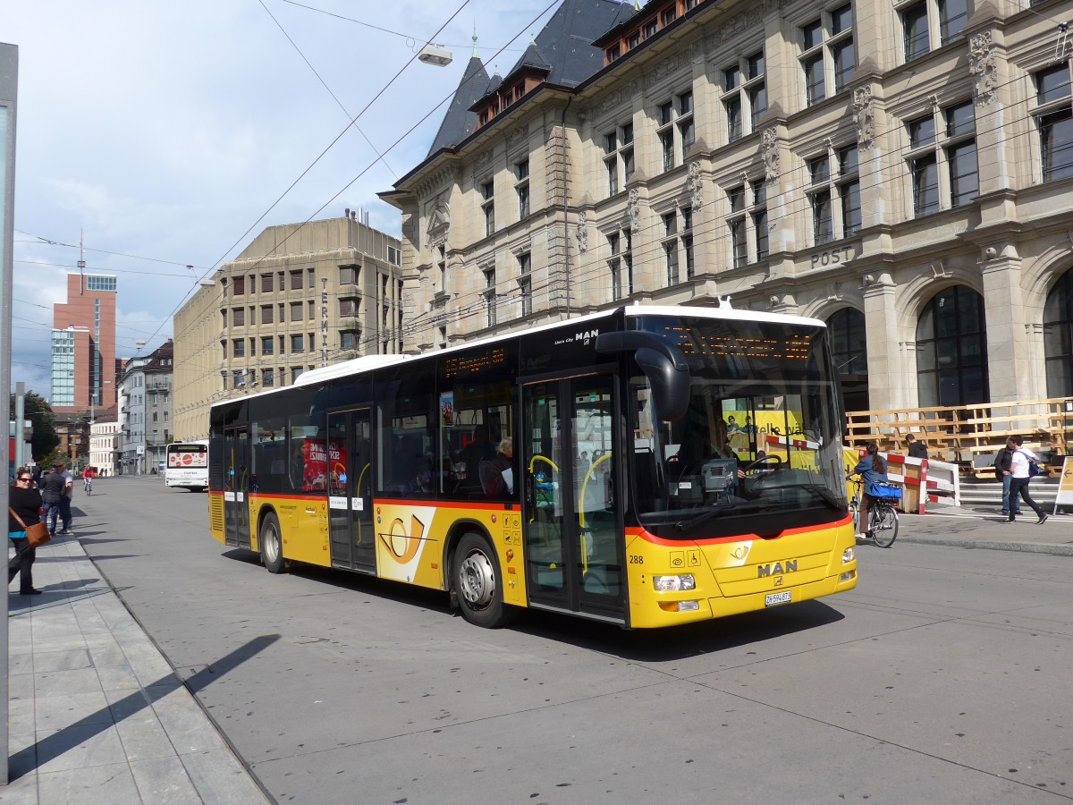 (153'941) - Moser, Flaach - Nr. 288/ZH 594'873 - MAN am 16. August 2014 beim Hauptbahnhof Winterthur