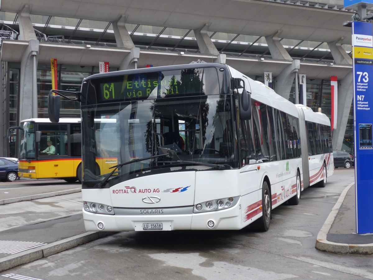 (154'004) - ARAG Ruswil - Nr. 28/LU 15'618 - Solaris am 19. August 2014 beim Bahnhof Luzern