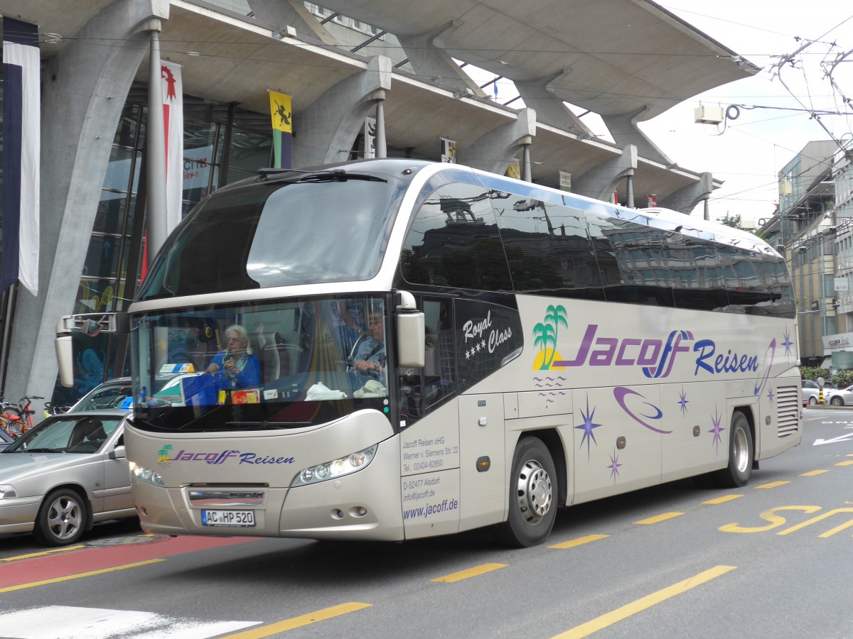 (154'074) - Aus Deutschland: Jacoff, Alsdorf - AC-HP 520 - Neoplan am 19. August 2014 beim Bahnhof Luzern