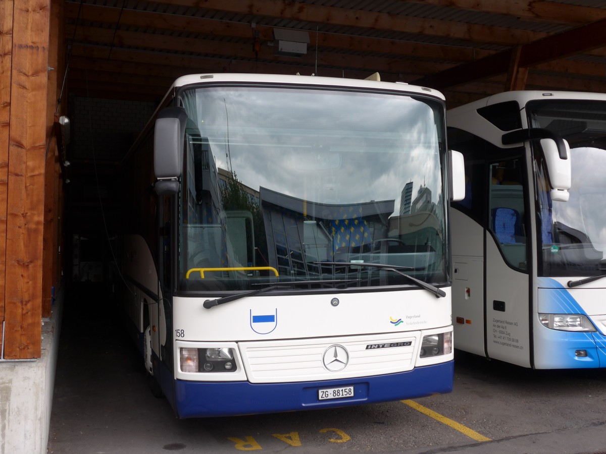 (154'098) - ZVB Zug - Nr. 158/ZG 88'158 - Mercedes (ex Nr. 58) am 19. August 2014 in Zug, Garage