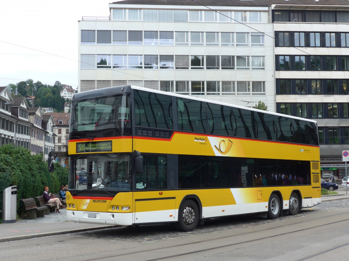 (154'161) - Casutt, Gossau - SG 250'503 - Neoplan am 20. August 2014 beim Bahnhof St. Gallen