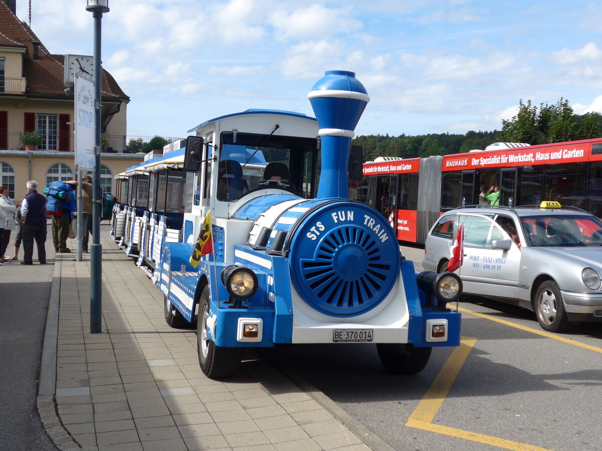 (154'416) - Spiezer Zgli, Spiez - BE 370'014 - am 24. August 2014 beim Bahnhof Spiez