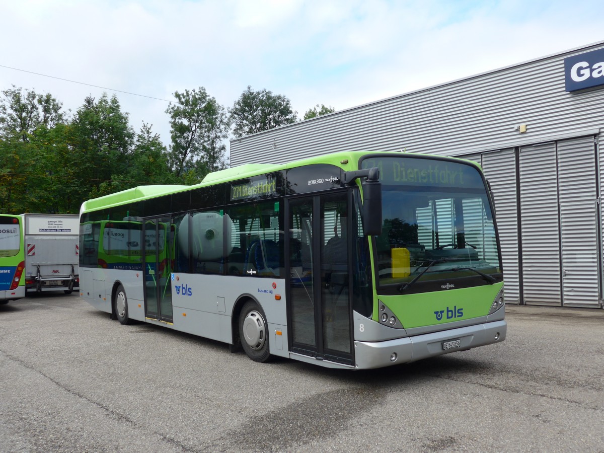 (154'458) - Busland, Burgdorf - Nr. 8/BE 545'856 - Van Hool am 30. August 2014 in Langnau, Garage