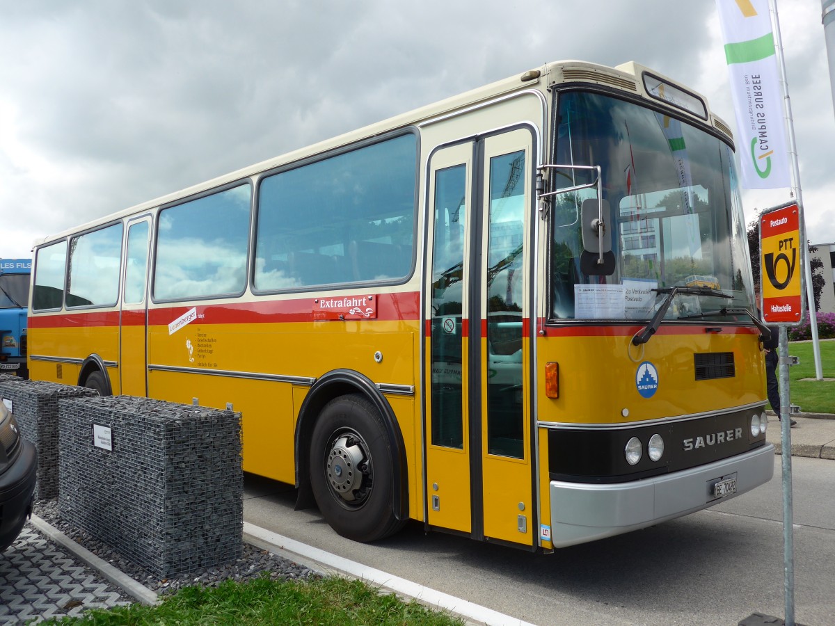 (154'564) - Leuenberger, Kirchberg - BE 70'492 - Saurer/Lauber (ex Niederer, Filzbach Nr. 11) am 30. August 2014 in Oberkirch, CAMPUS Sursee