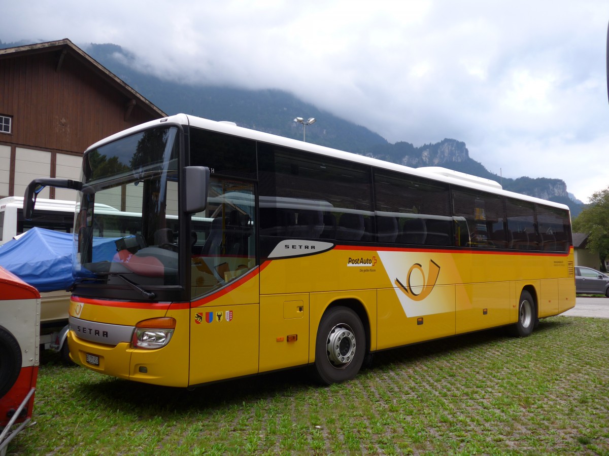 (154'683) - AVG Meiringen - Nr. 73/BE 171'453 - Setra am 30. August 2014 in Meiringen, Garage