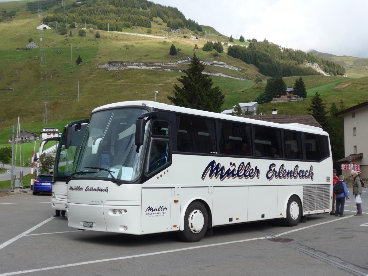 (154'849) - Mller, Erlenbach - ZH 180'409 - Bova am 1. September 2014 beim Bahnhof Andermatt