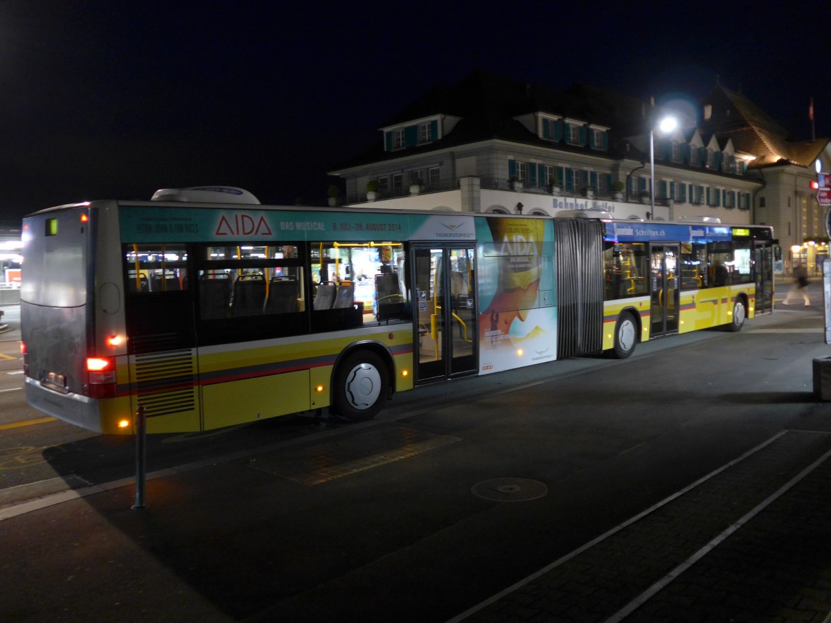 (154'874) - STI Thun - Nr. 119/BE 700'119 - MAN am 4. September 2014 beim Bahnhof Thun