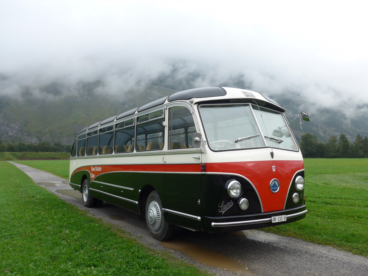 (154'939) - Fischer, Chur - GR 132 U - Saurer/FHS (ex Zumwald, Fribourg; ex Schwitter, Kandersteg; ex Winterhalder, Zrich) am 13. September 2014 in Chur, Waffenplatz