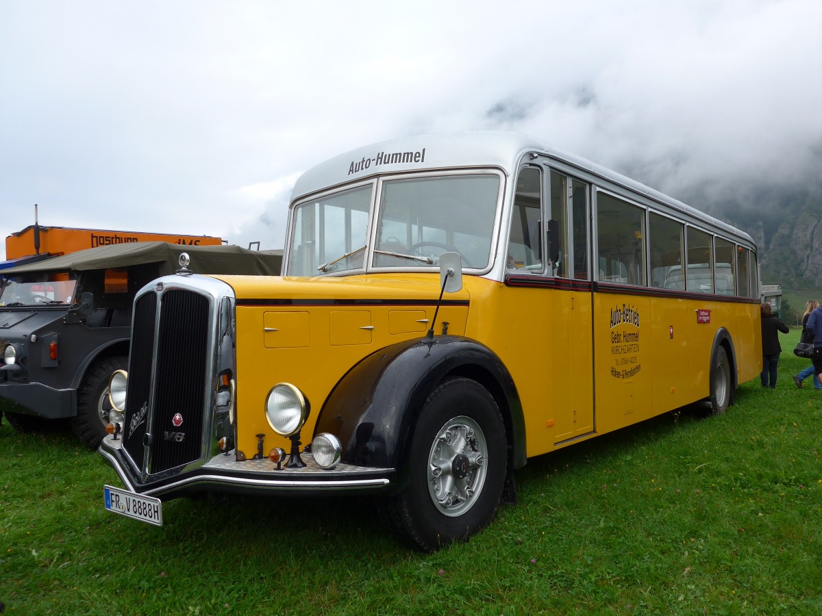 (154'950) - Aus Deutschland: Hummel, Kirchzarten - FR-V 8888H - Berna/Hess (ex Roost, Morschach; ex diverse Besitzer; ex AGO Olten Nr. 5) am 13. September 2014 in Chur, Waffenplatz