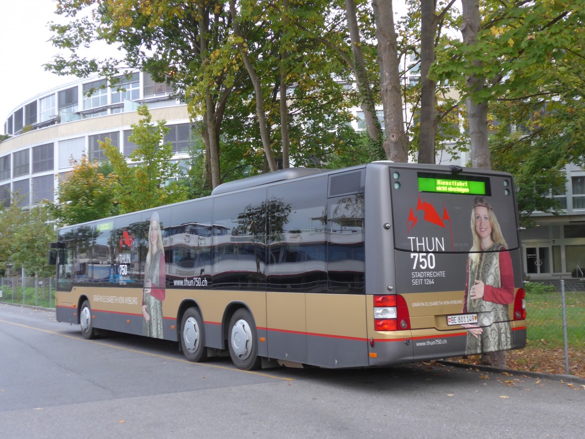 (155'439) - STI Thun - Nr. 149/BE 801'149 - MAN am 4. Oktober 2014 bei der Schifflndte Thun