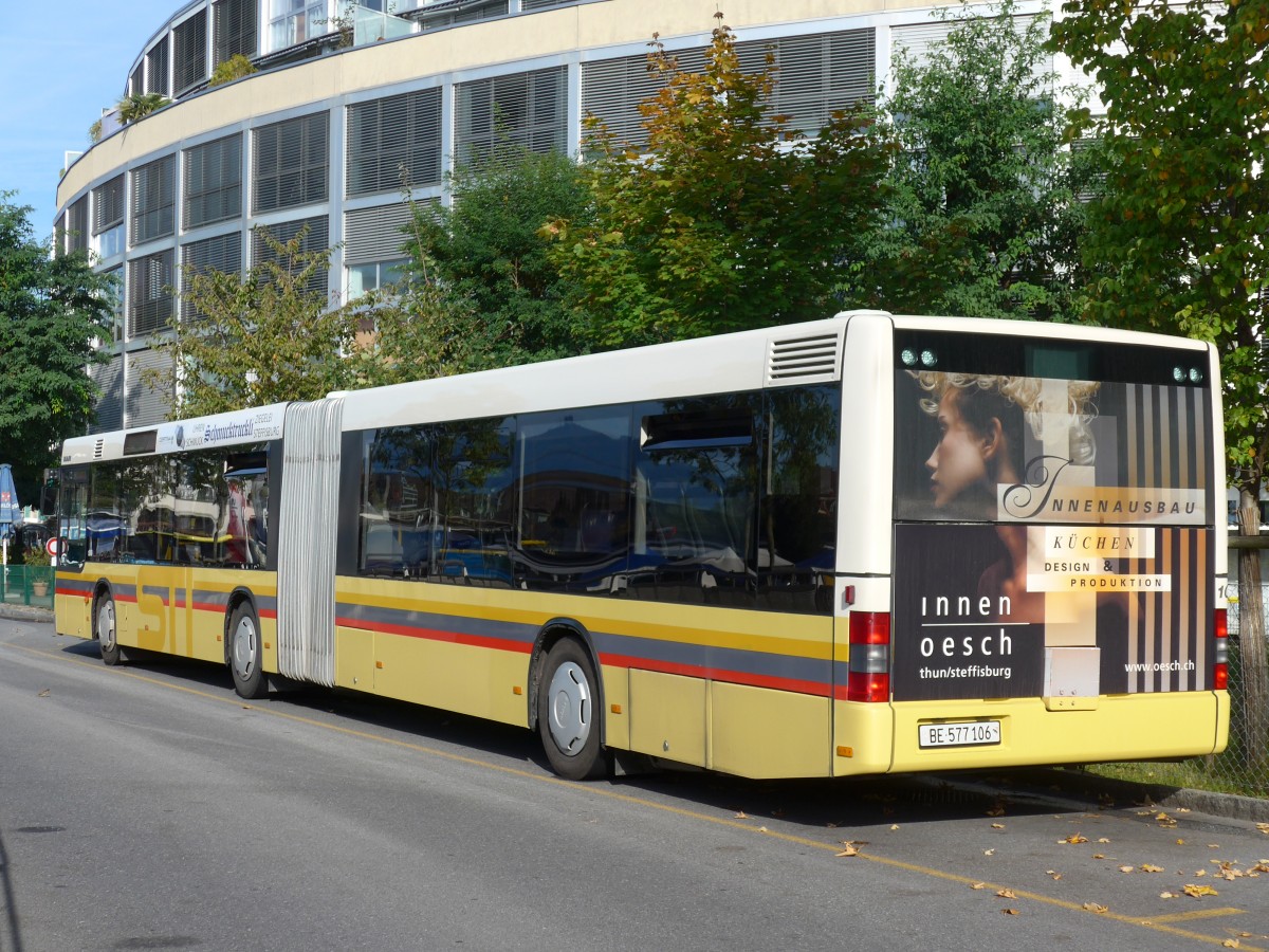 (155'463) - STI Thun - Nr. 106/BE 577'106 - MAN am 5. Oktober 2014 bei der Schifflndte Thun