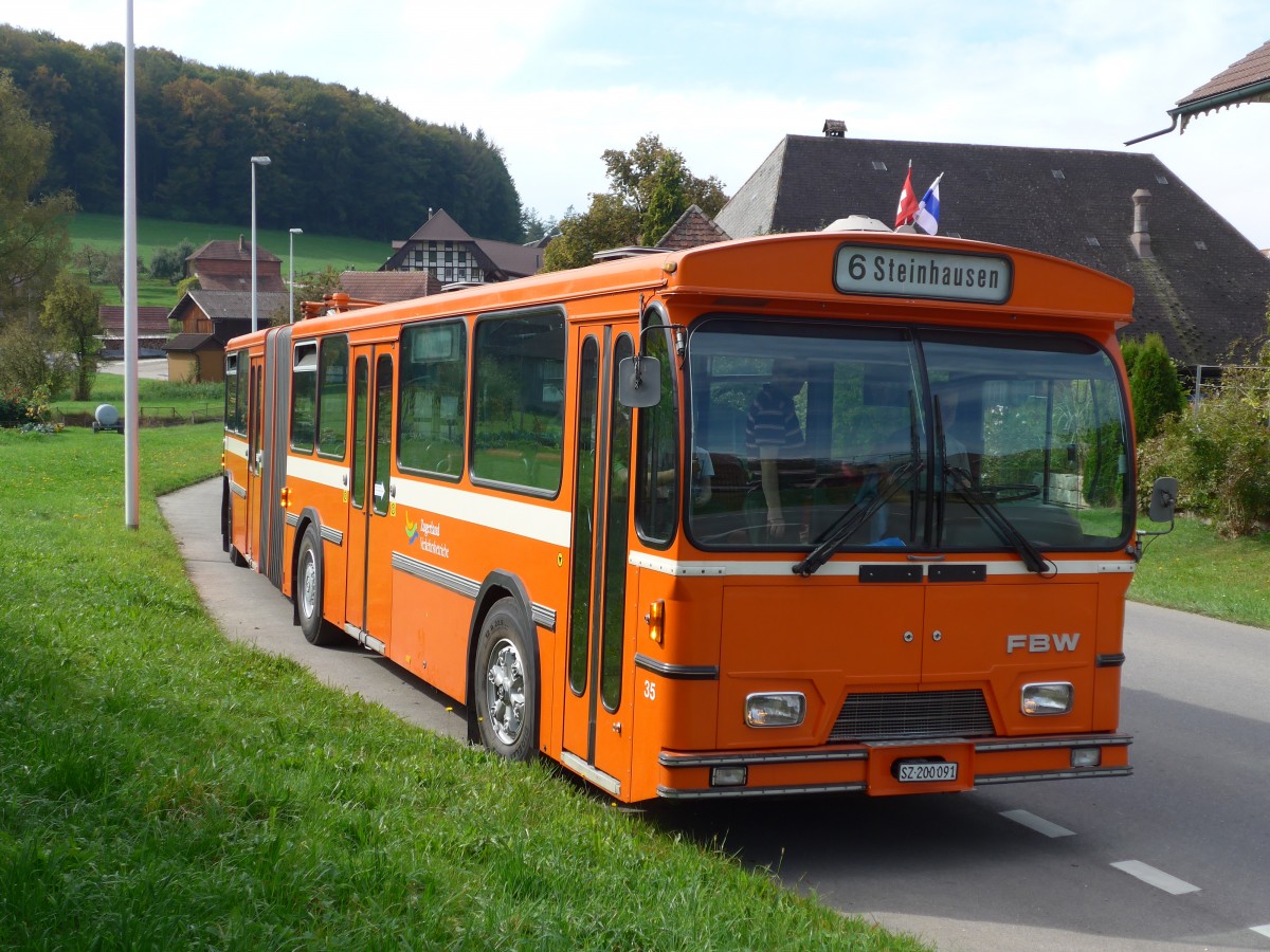 (155'510) - ZVB Zug (RWB) - Nr. 35/SZ 200'091 - FBW/Hess am 5. Oktober 2014 in Rohrmoos bei Lyssach