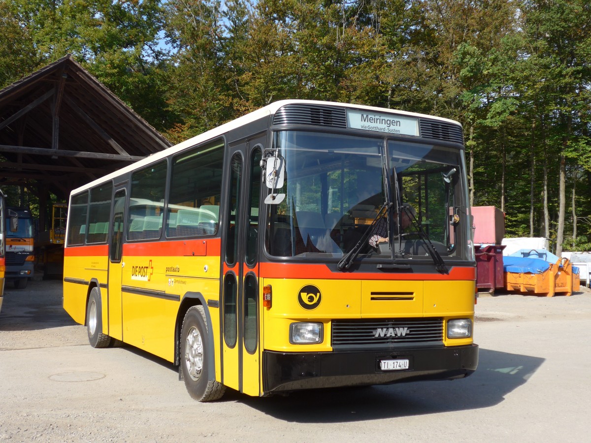 (155'537) - Barenco, Faido - TI 174 U - NAW/Hess (ex Buzzi, Bern; ex TSB Seelisberg; ex Engeloch, Riggisberg Nr. 1; ex P 24'431) am 5. Oktober 2014 in Oberburg, Ziegelgut