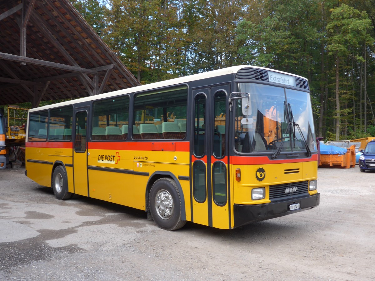 (155'552) - Barenco, Faido - TI 174 U - NAW/Hess (ex Buzzi, Bern; ex RSB Seelisberg; ex Engeloch, Riggisberg Nr. 1; ex P 24'431) am 5. Oktober 2014 in Oberburg, Ziegelgut