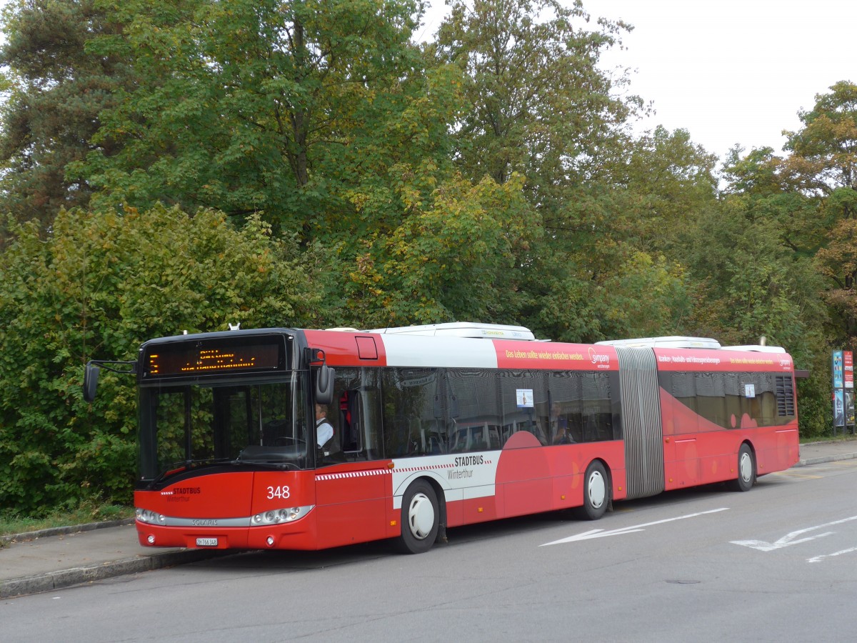 (155'593) - SW Winterthur - Nr. 348/ZH 766'348 - Solaris am 11. Oktober 2014 in Winterthur, Technorama