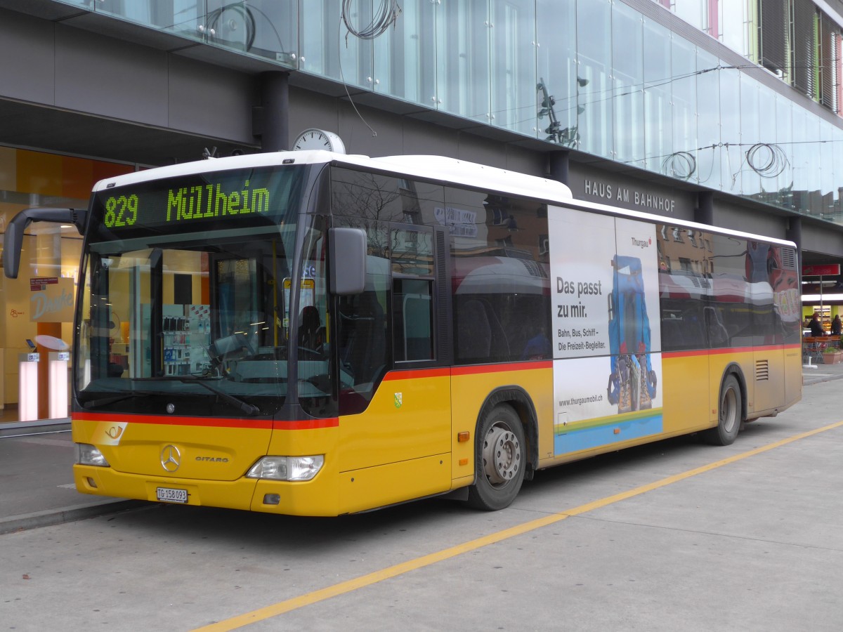 (155'928) - PostAuto Ostschweiz - TG 158'093 - Mercedes (ex Nr. 3) am 22. Oktober 2014 beim Bahnhof Frauenfeld