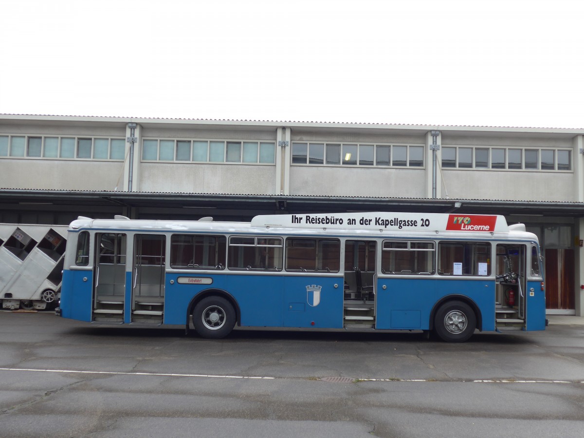 (155'986) - VBL Luzern (vbl-historic) - Nr. 81/LU 231'018 - FBW/Hess am 25. Oktober 2014 in Rain, Lager Geissbach