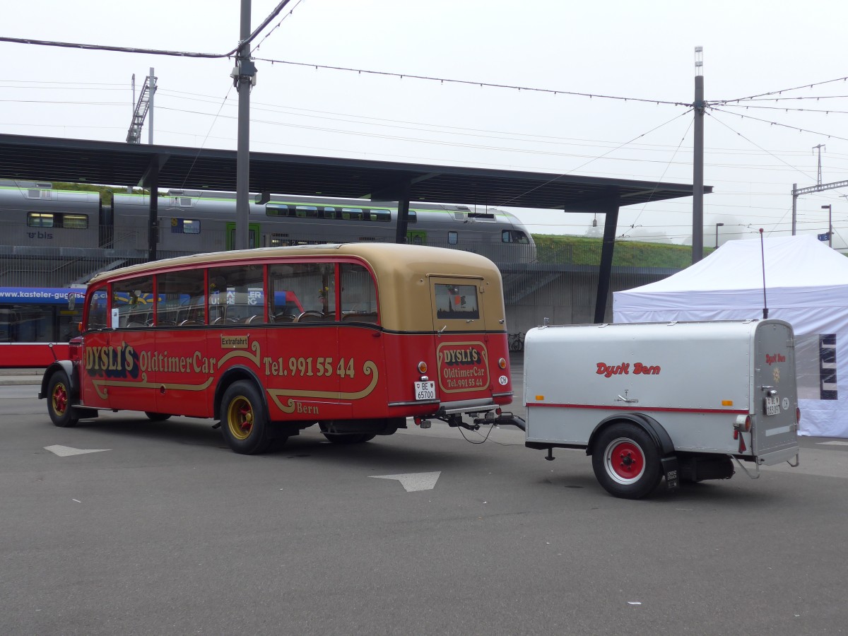 (156'098) - Dysli, Bern - Nr. 19/BE 65'700 - Saurer/Saurer (ex P 23'085; ex P 2137) am 26. Oktober 2014 in Bern, Gilberte-de-Courgenay-Platz