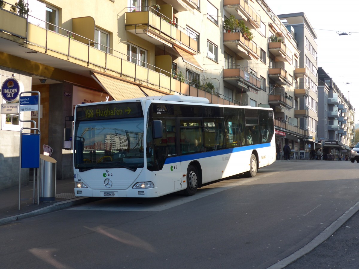 (156'293) - Welti-Furrer, Zrich - Nr. 61/ZH 634'610 - Mercedes (ex Frhlich, Zrich Nr. 610) am 28. Oktober 2014 beim Bahnhof Zrich-Oerlikon