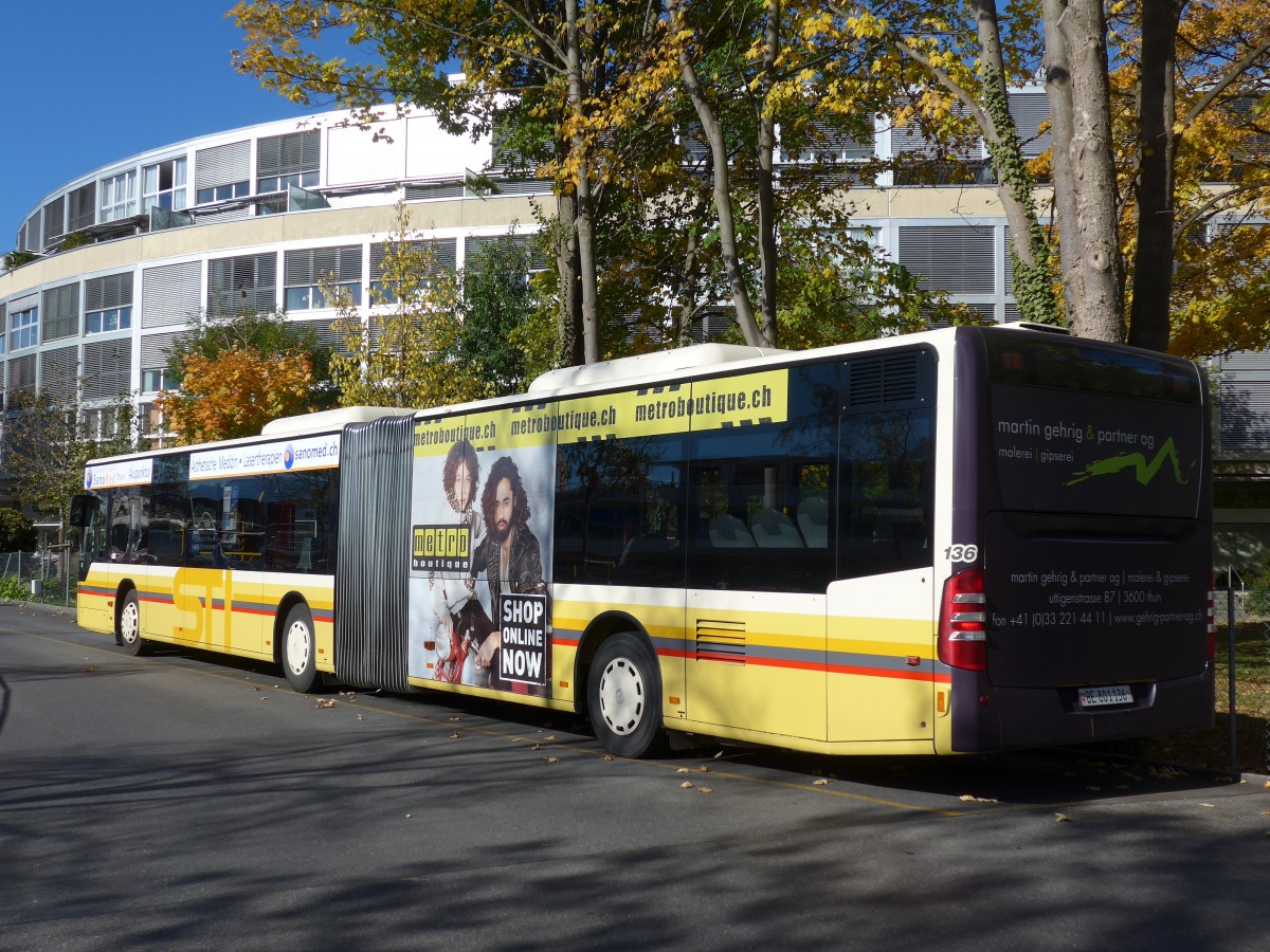 (156'408) - STI Thun - Nr. 136/BE 801'136 - Mercedes am 1. November 2014 bei der Schifflndte Thun