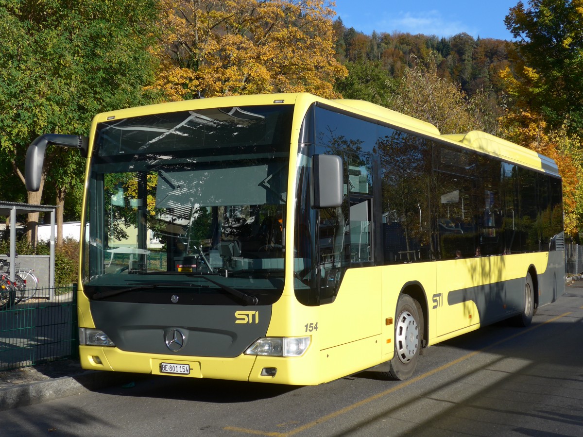 (156'417) - STI Thun - Nr. 154/BE 801'154 - Mercedes am 1. November 2014 bei der Schifflndte Thun