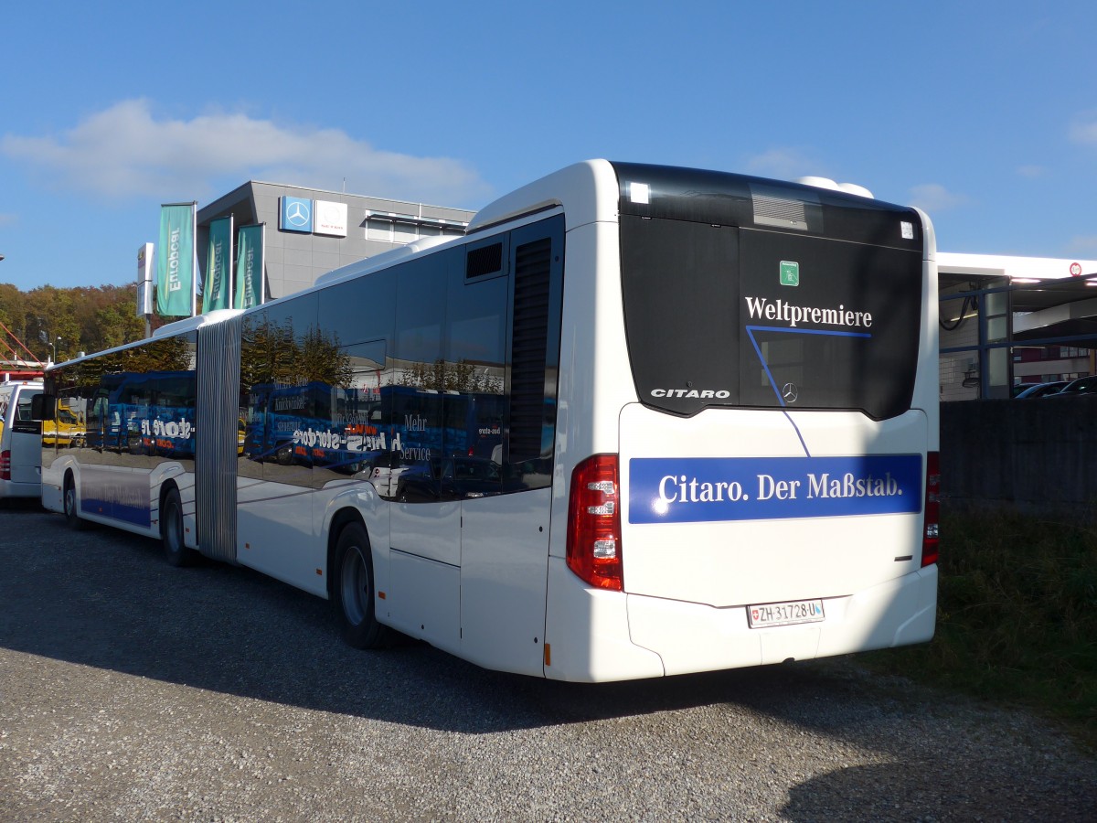 (156'458) - EvoBus, Kloten - ZH 31'728 U - Mercedes am 7. November 2014 in Kloten, EvoBus