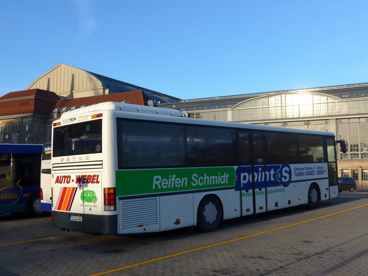 (156'549) - Auto-Webel, Delitzsch - DZ-W 401 - Setra am 17. November 2014 beim Hauptbahnhof Leipzig