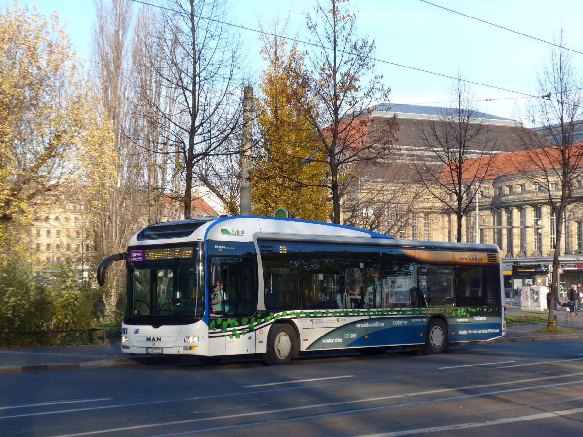 (156'554) - LeoBus, Leipzig - Nr. 152/L-VR 5152 - MAN am 17. November 2014 beim Hauptbahnhof Leipzig