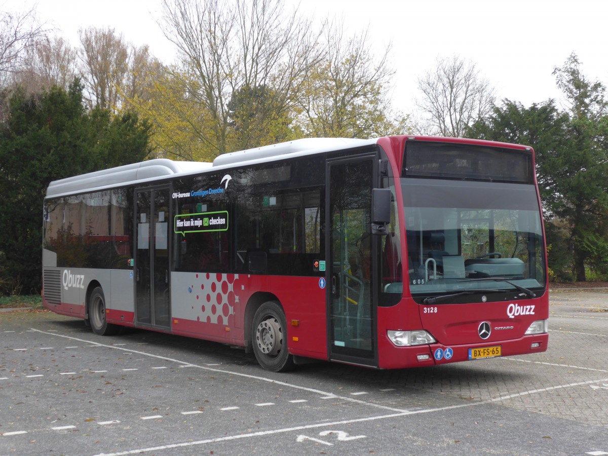 (156'698) - Qbuzz, Groningen - Nr. 3128/BX-FS-65 - Mercedes am 18. November 2014 in Appingedam, Busstation