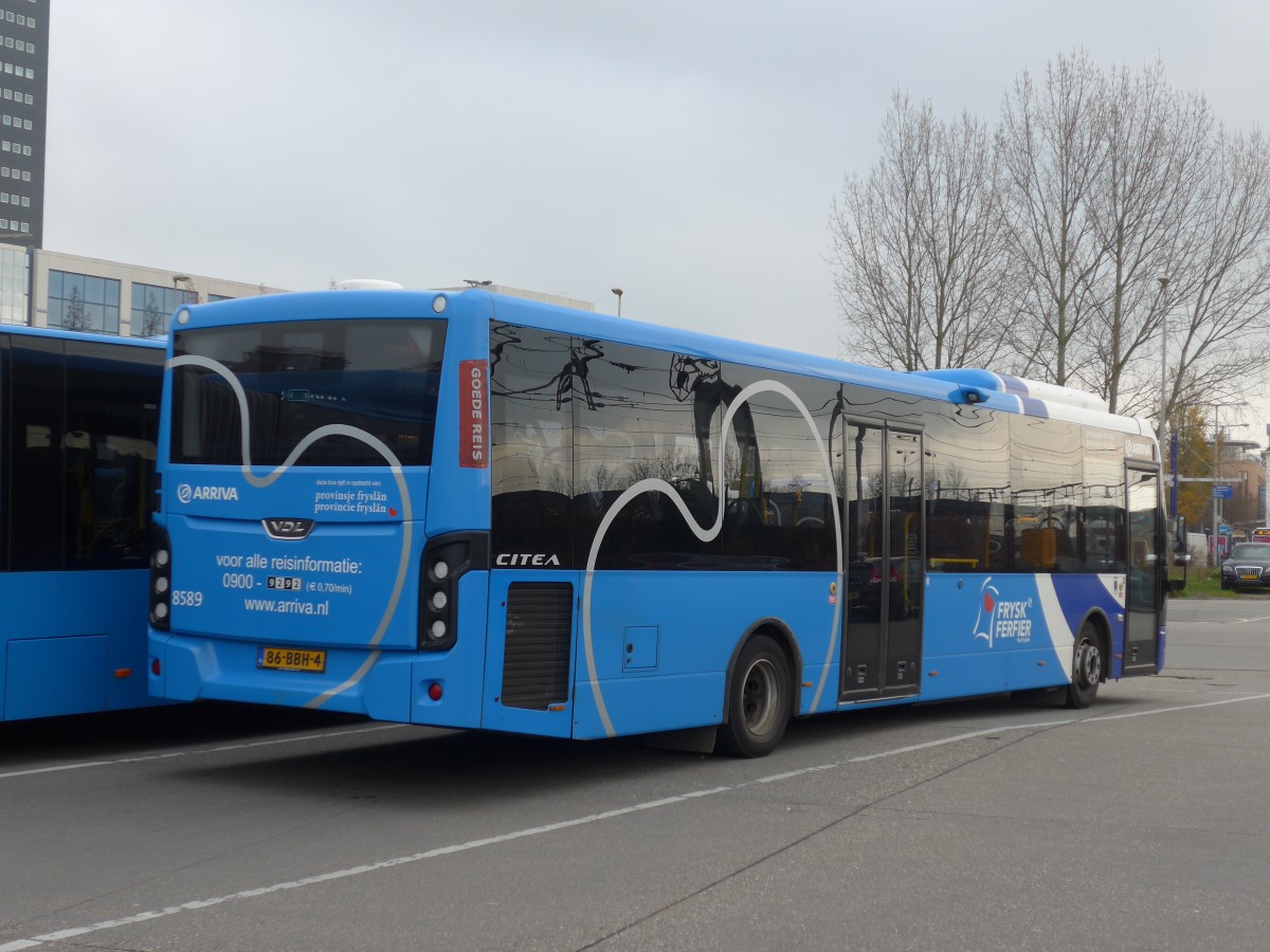 (156'780) - ARRIVA - Nr. 8589/86-BBH-4 - VDL am 19. November 2014 beim Bahnhof Leeuwarden