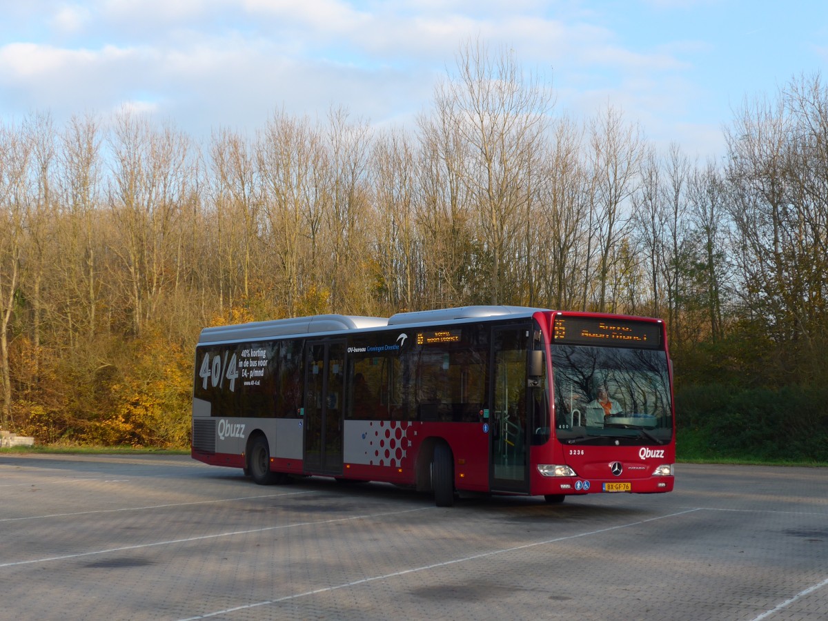 (156'880) - Qbuzz, Groningen - Nr. 3236/BX-GF-76 - Mercedes am 19. November 2014 in Zoutkamp, Qbuzz