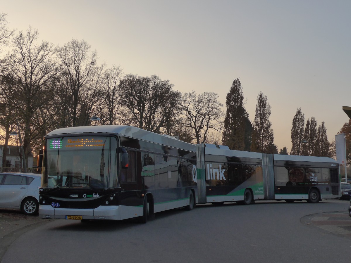 (156'888) - Qbuzz, Groningen - Nr. 3491/ZZ-95-28 - Hess am 19. November 2014 beim Bahnhof Zuidhorn