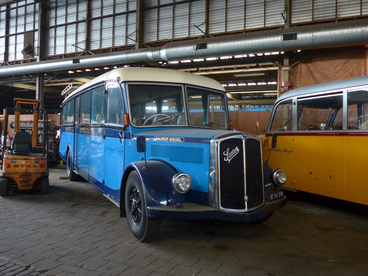 (156'901) - FRAM Drachten - Nr. 3/BE-16-39 - Saurer/Saurer (ex Lonza, Visp Nr. 31) am 20. November 2014 in Drachten, Autobusmuseum