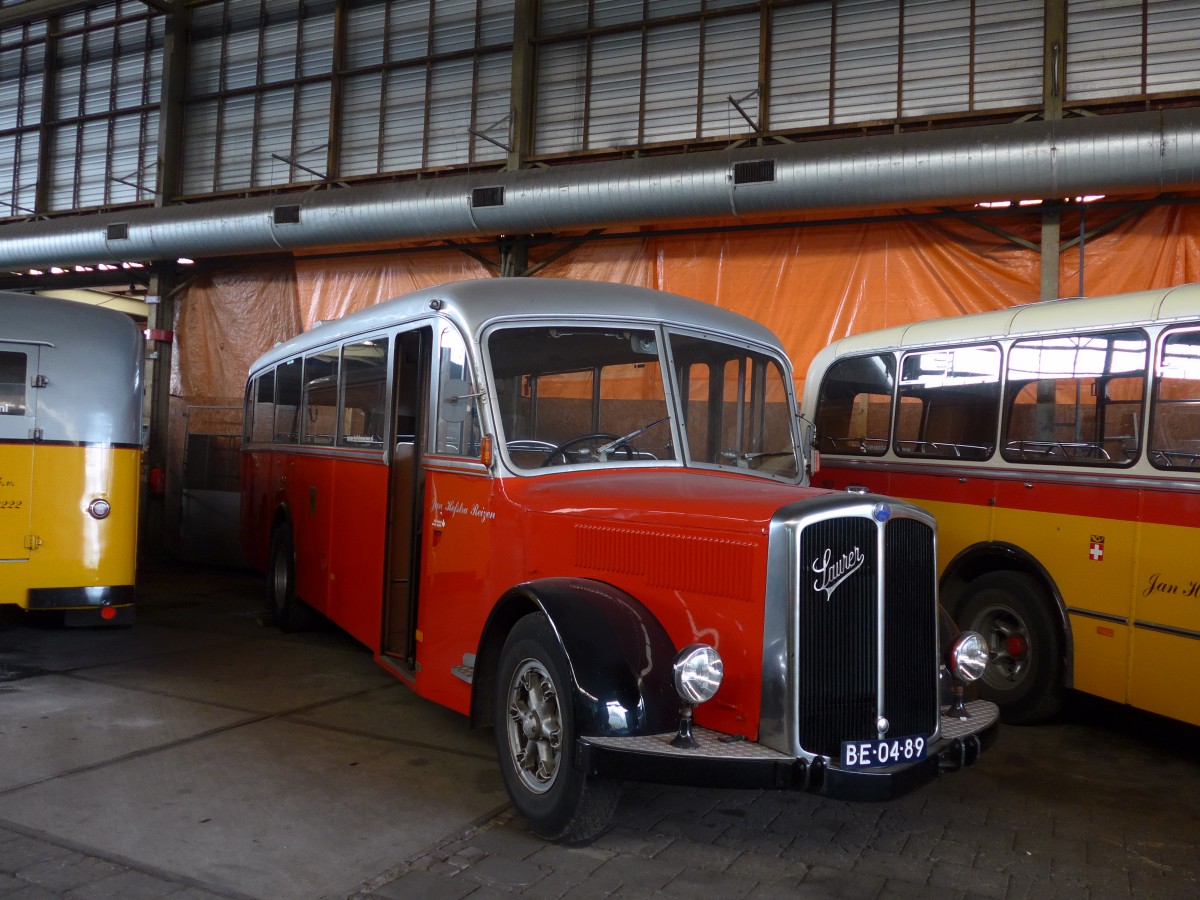 (156'903) - FRAM Drachten - Nr. 9/BE-04-89 - Saurer/R&J (ex Billieux, Martigny; ex Hsler, Rickenbach) am 20. November 2014 in Drachten, Autobusmuseum