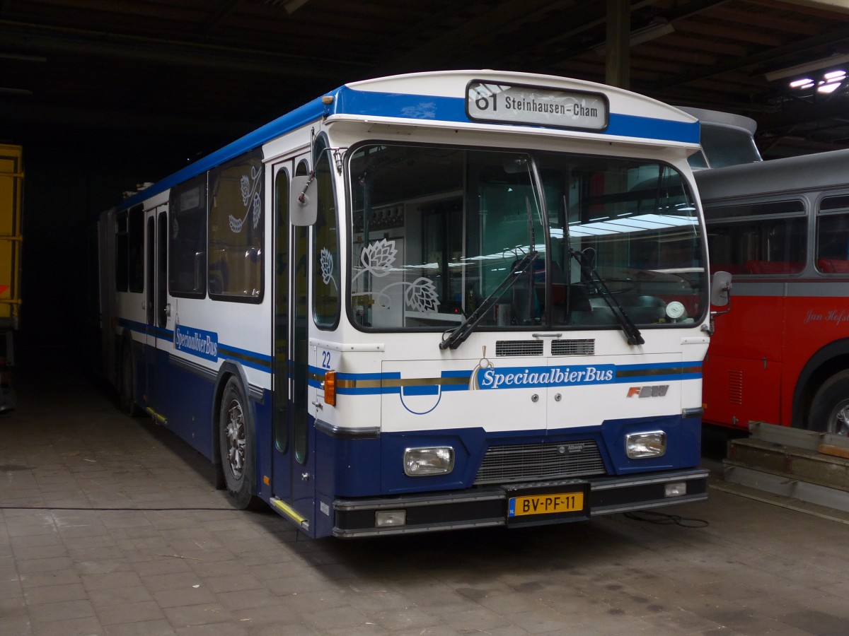 (156'930) - FRAM Drachten - Nr. 22/BV-PF-11 - FBW/Hess (ex ZVB Zug Nr. 39) am 20. November 2014 in Drachten, Autobusmuseum