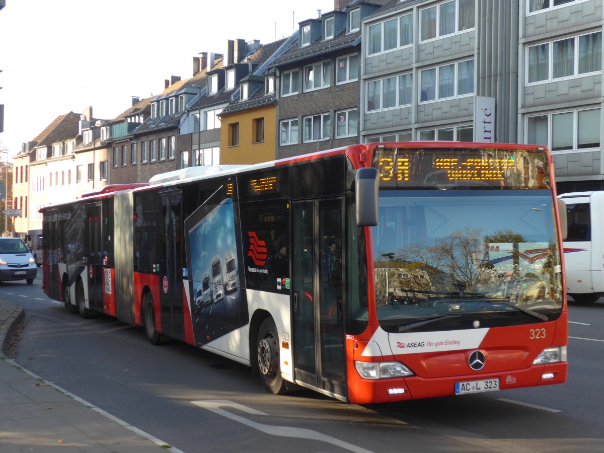 (157'202) - ASEAG Aachen - Nr. 323/AC-L 323 - Mercedes am 21. November 2014 beim Hauptbahnhof Aachen