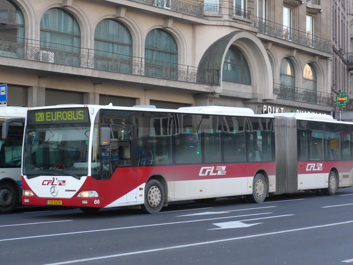 (157'387) - CFL Luxembourg - Nr. 66/EB 5939 - Mercedes am 22. November 2014 beim Bahnhof Luxembourg